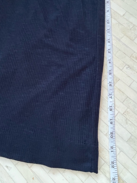 Democracy Dark Navy Ribbed Cropped Wide Leg Lounge Pants size Medium - Picture 11 of 11